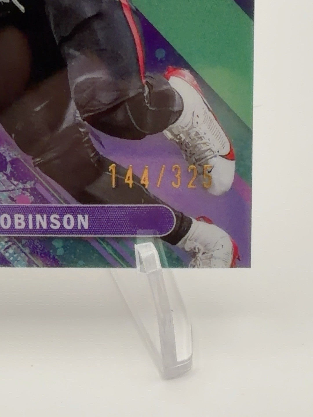 2025 Topps Finest - Common Bijan Robinson #69 Sky Blue Refractor /325