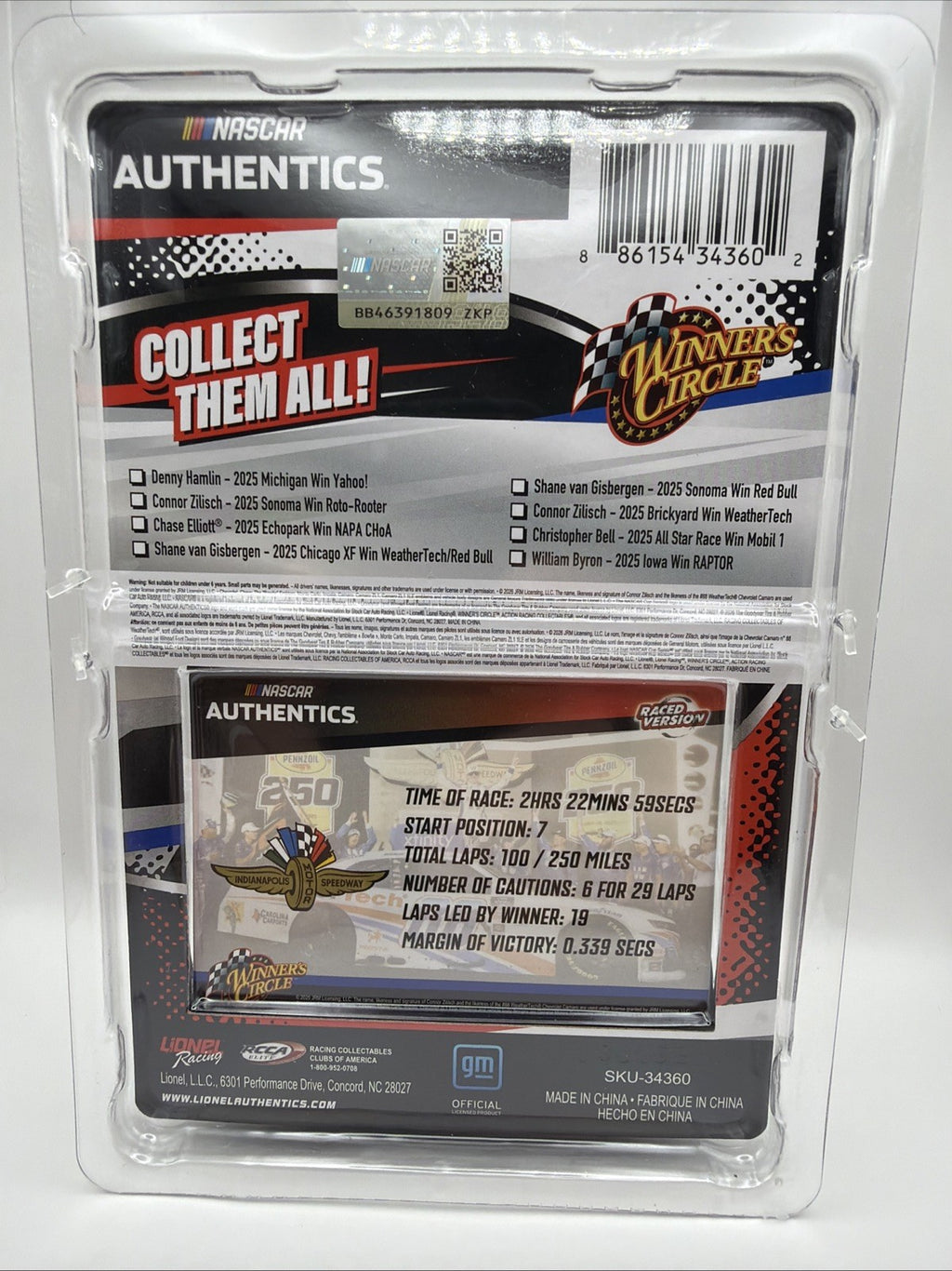 Connor Zilisch WeatherTech Indy Win NASCAR Winner’s Circle 1:64 2026 Wave 1
