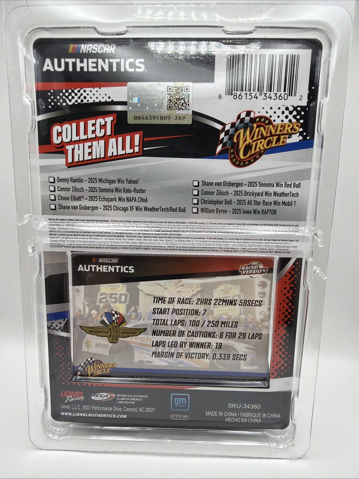Connor Zilisch WeatherTech Indy Win NASCAR Winner’s Circle 1:64 2026 Wave 1