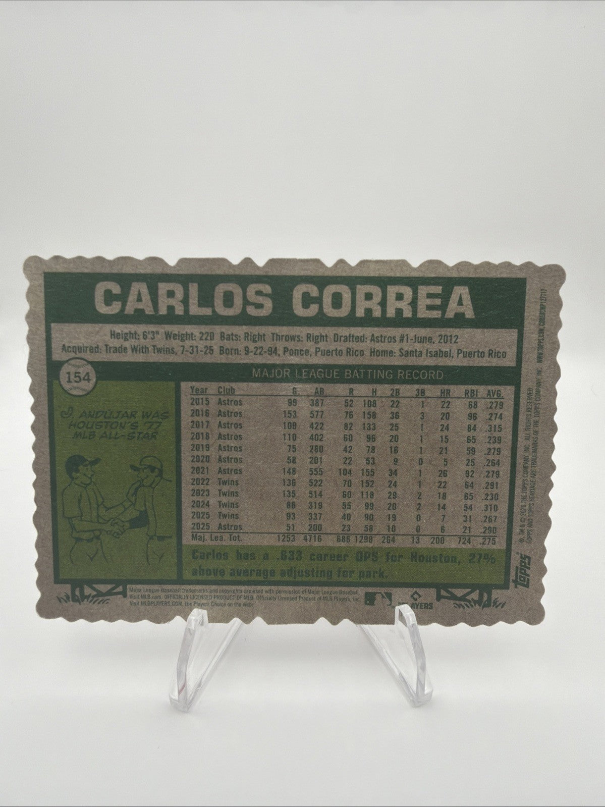 2026 Topps Heritage - Carlos Correa #154