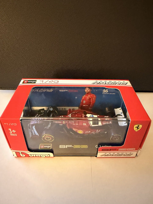 1:43 Bburago Premium F1 SF-25 Charles LeClerc 16 Ferrari Formula 1 Racing Car