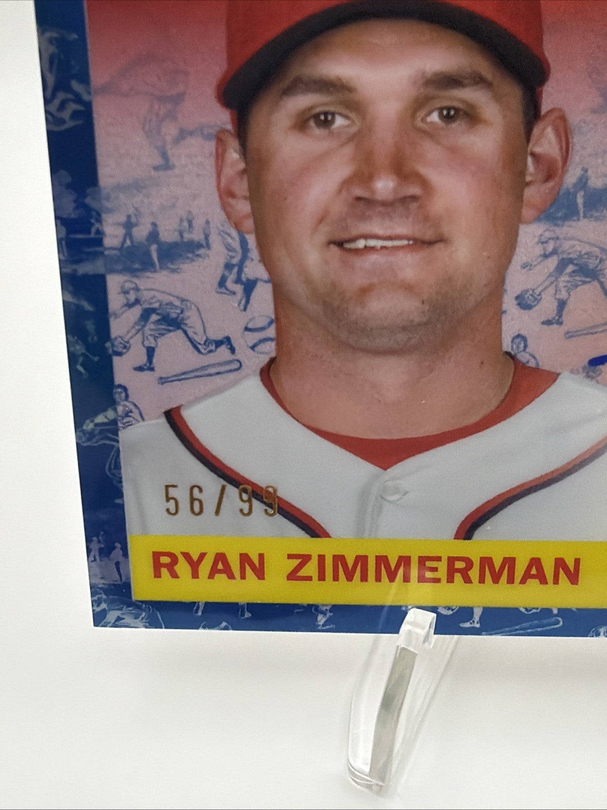 2025 Topps Chrome Platinum Ryan Zimmerman Blue Prism Auto /99 CPA-RZ