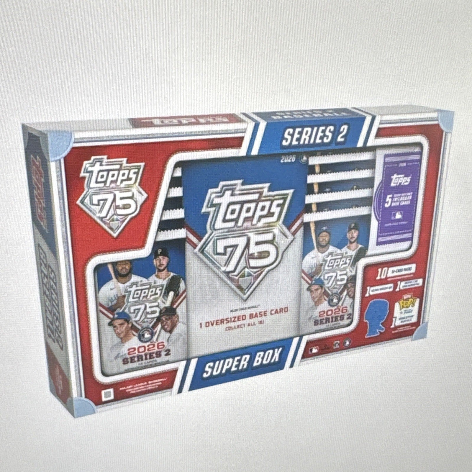 2026 Topps Series 2 Super Box Sealed MLB Baseball 10 Packs Flagship Bitty Pop