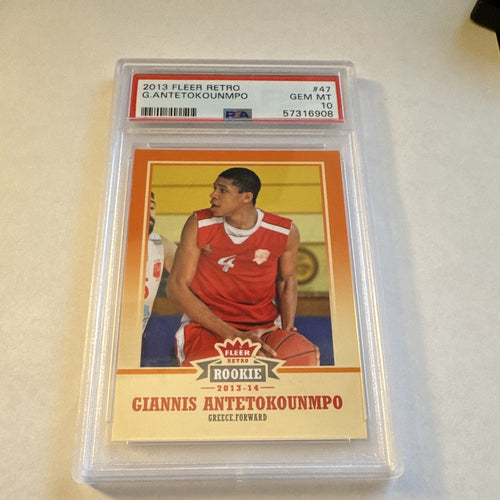 2013 Fleer Retro Giannis Antetokounmpo #47 PSA 10 Gem Mint Rookie RC