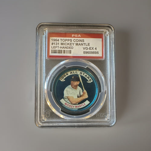 1964 Topps Coins #131 Mickey Mantle Left-Handed PSA 4 VG-EX Yankees HOF