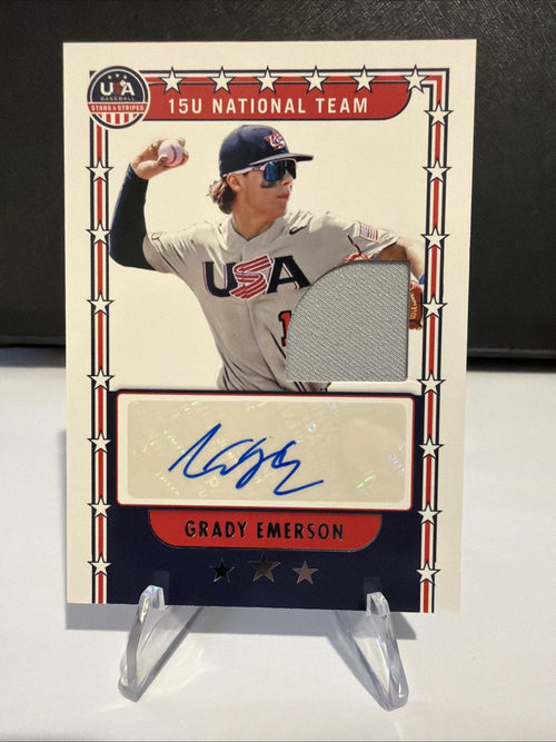2024 Panini Stars & Stripes Grady Emerson Auto Relic /199 15U NTS-GE