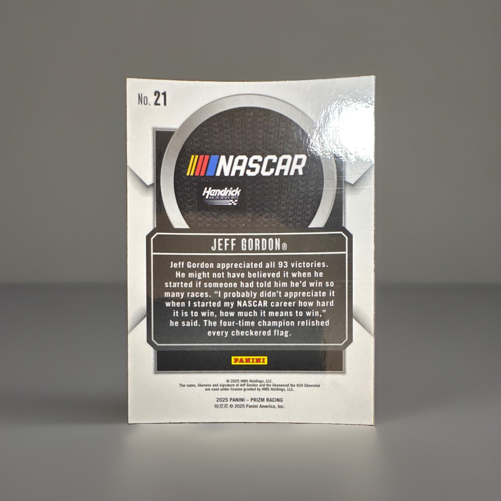 Panini 2025 Prizm Jeff Gordon Hendrick Motorsports Talisman Insert #21