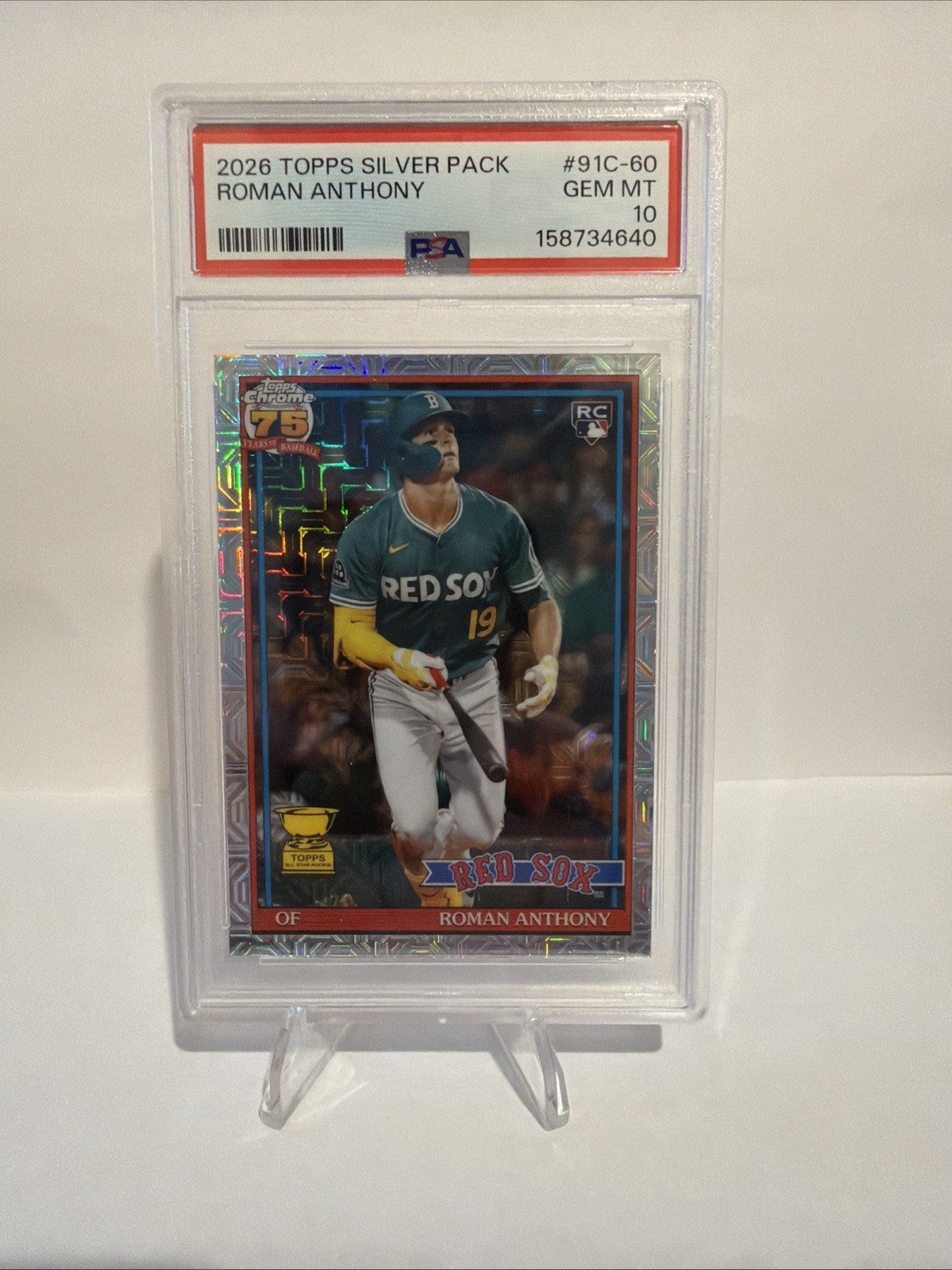 2026 Topps Chrome Silver Pack Roman Anthony RC PSA 10 Gem Mint Red Sox Rookie