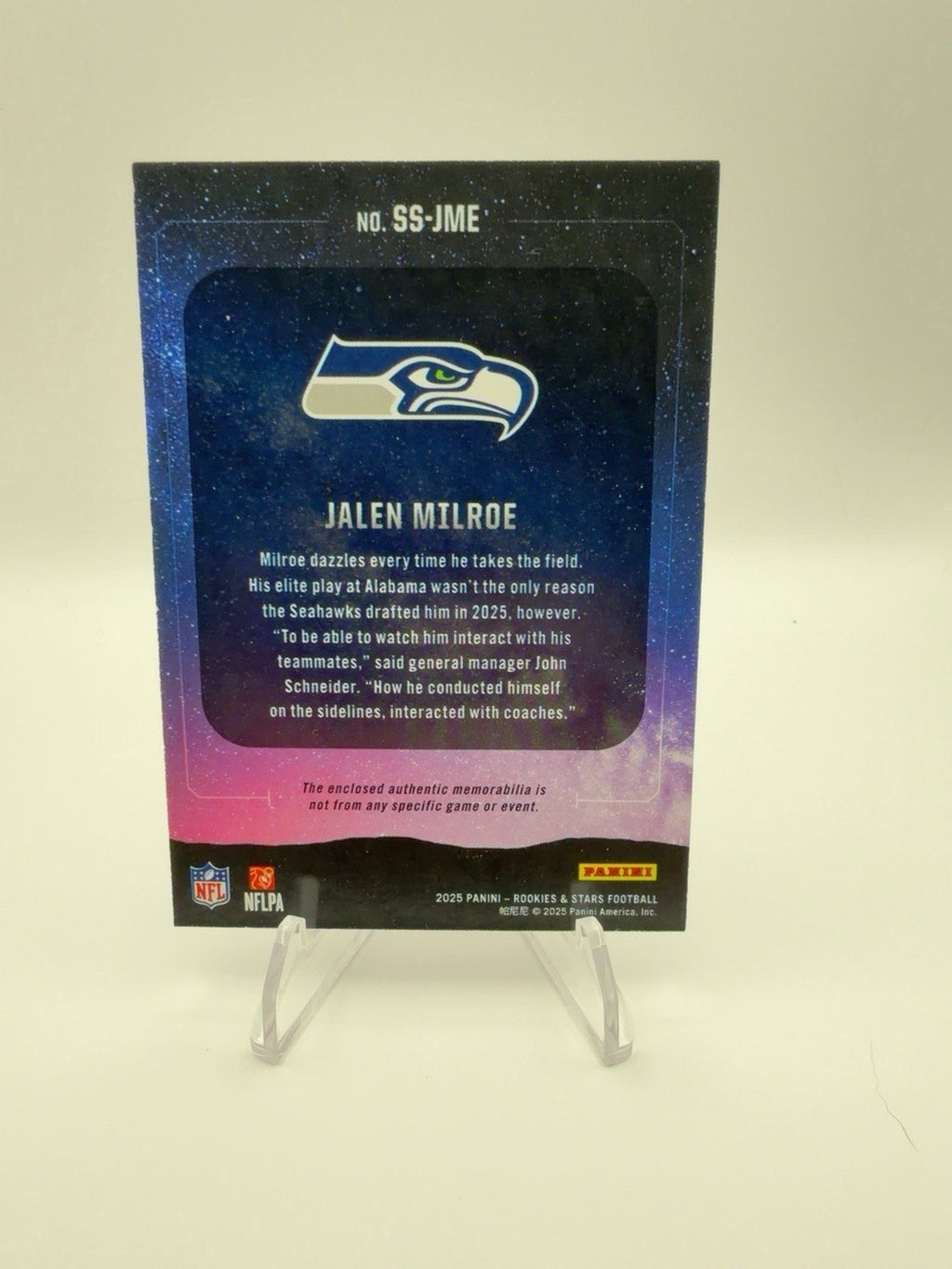 2025 Panini Rookies & Stars - Star Search Jalen Milroe #SS-JME (MEM, RC)