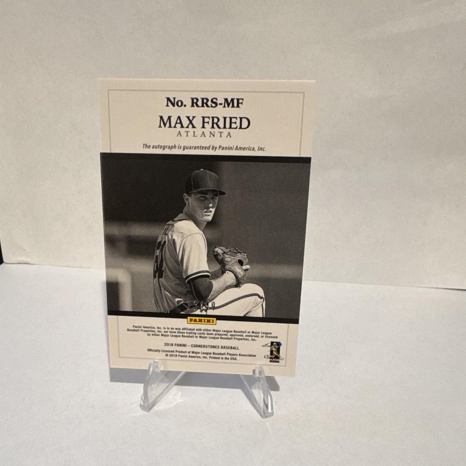 Panini 2018 Cornerstones Max Fried Atlanta Braves Rookie Auto RRS-MF
