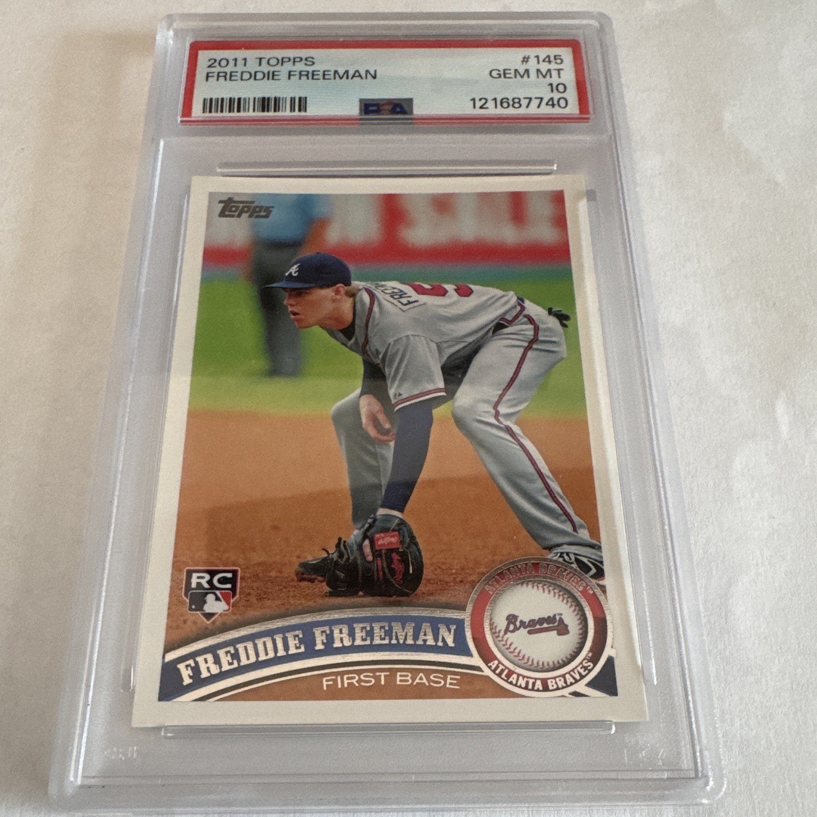 2011 Topps Freddie Freeman RC #145 PSA 10 Gem Mint Rookie Card Braves Dodgers