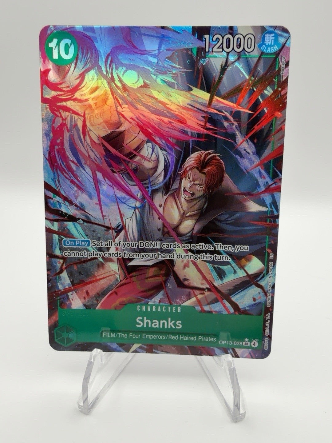 Shanks OP13-028 Alternate Art SR Carrying On His Will One Piece English NM