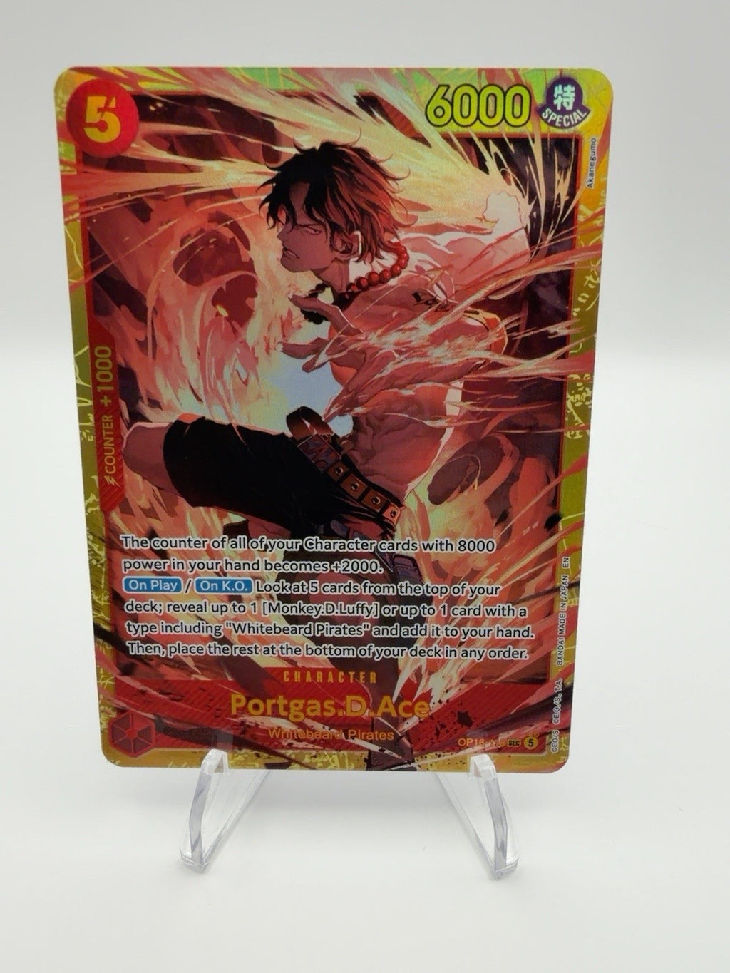 Portgas D Ace OP16-118 Alternate Art SEC The Time of Battle One Piece English
