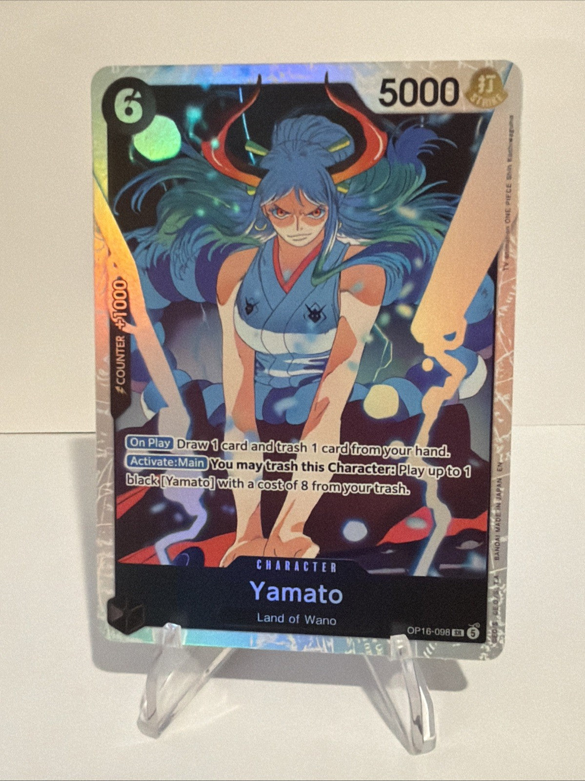 One Piece Yamato OP16-098 SR Parallel OP-16 English Near Mint