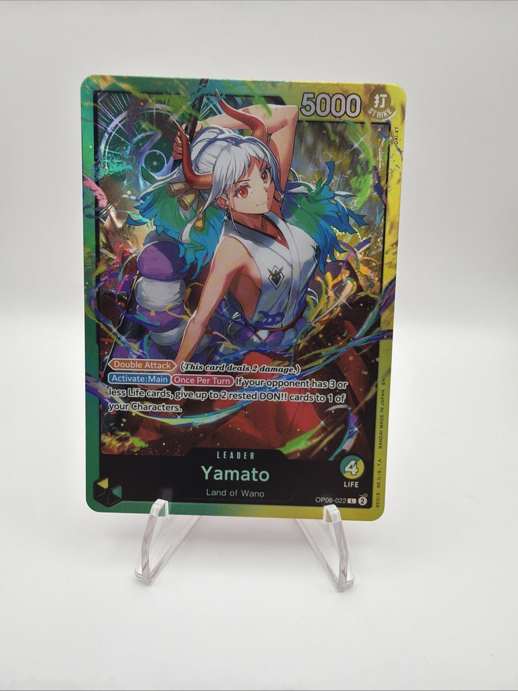 Yamato OP06-022 Leader ST28 Green Yellow One Piece Card Game English NM