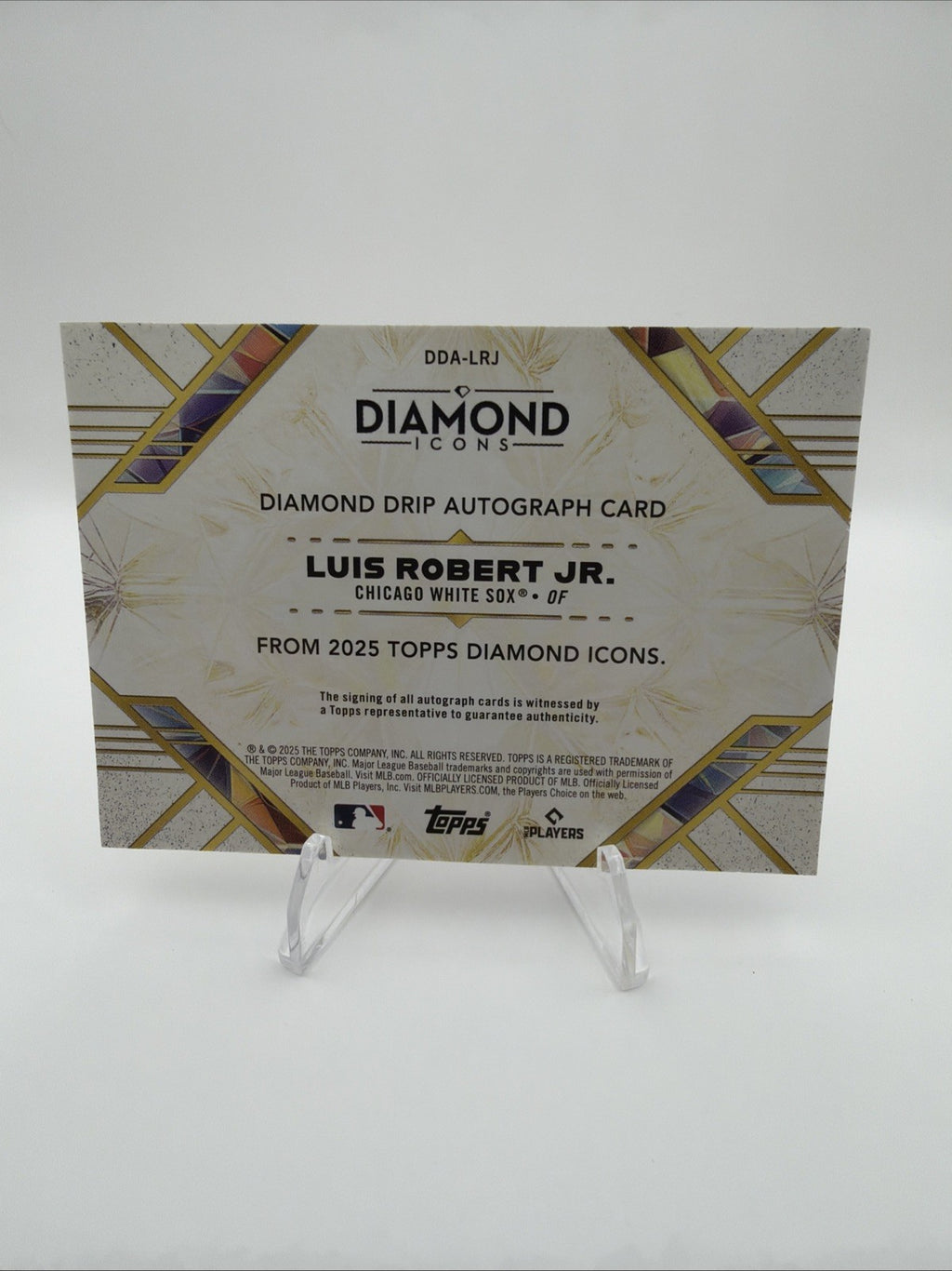 2025 Topps Diamond Icons - Diamond Drip Autographs Luis Robert #DDA-LRJ Red...