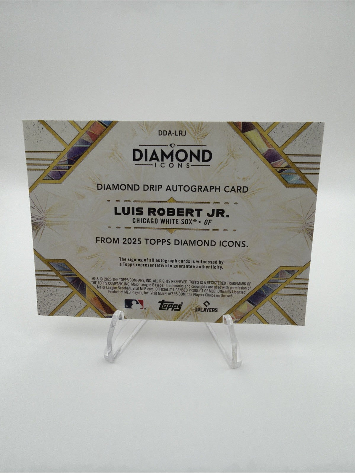 2025 Topps Diamond Icons - Diamond Drip Autographs Luis Robert #DDA-LRJ Red...