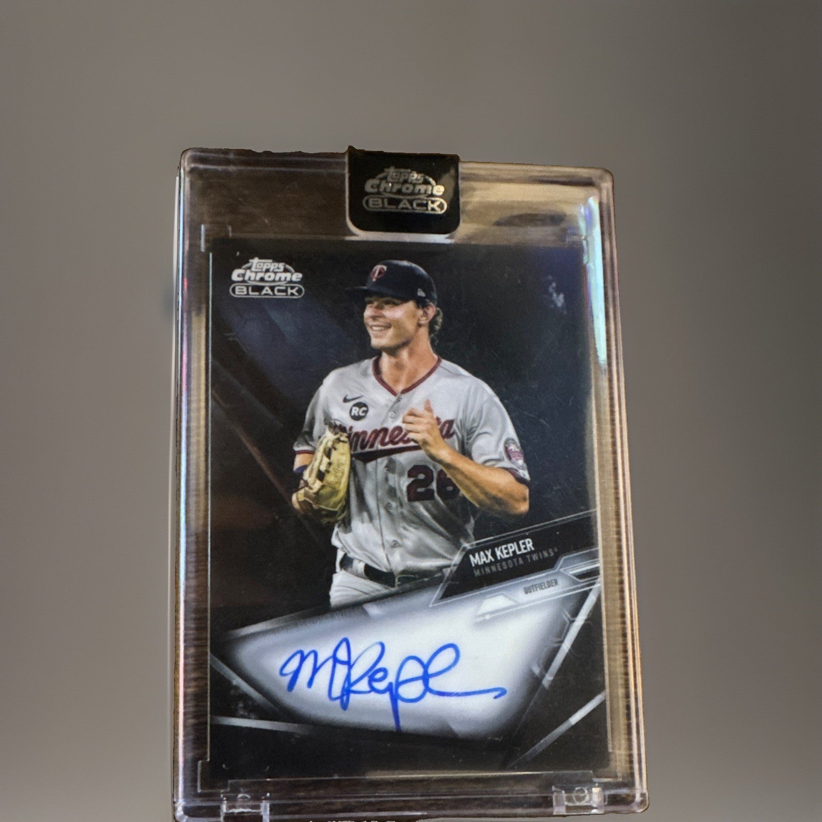 2021 Topps Chrome Black Max Kepler On Card Auto CBA-MK Encased Autograph Twins