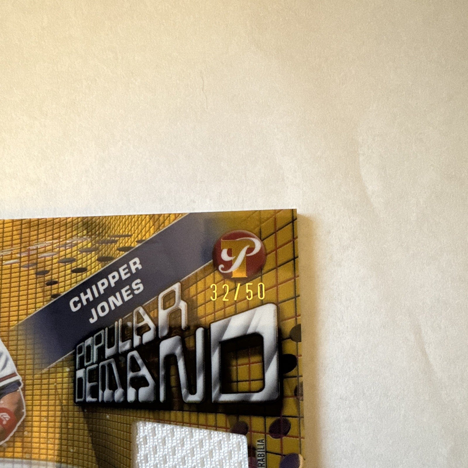 2025 Topps Tribute Chipper Jones Popular Demand Auto Relic Gold /50 Braves HOF