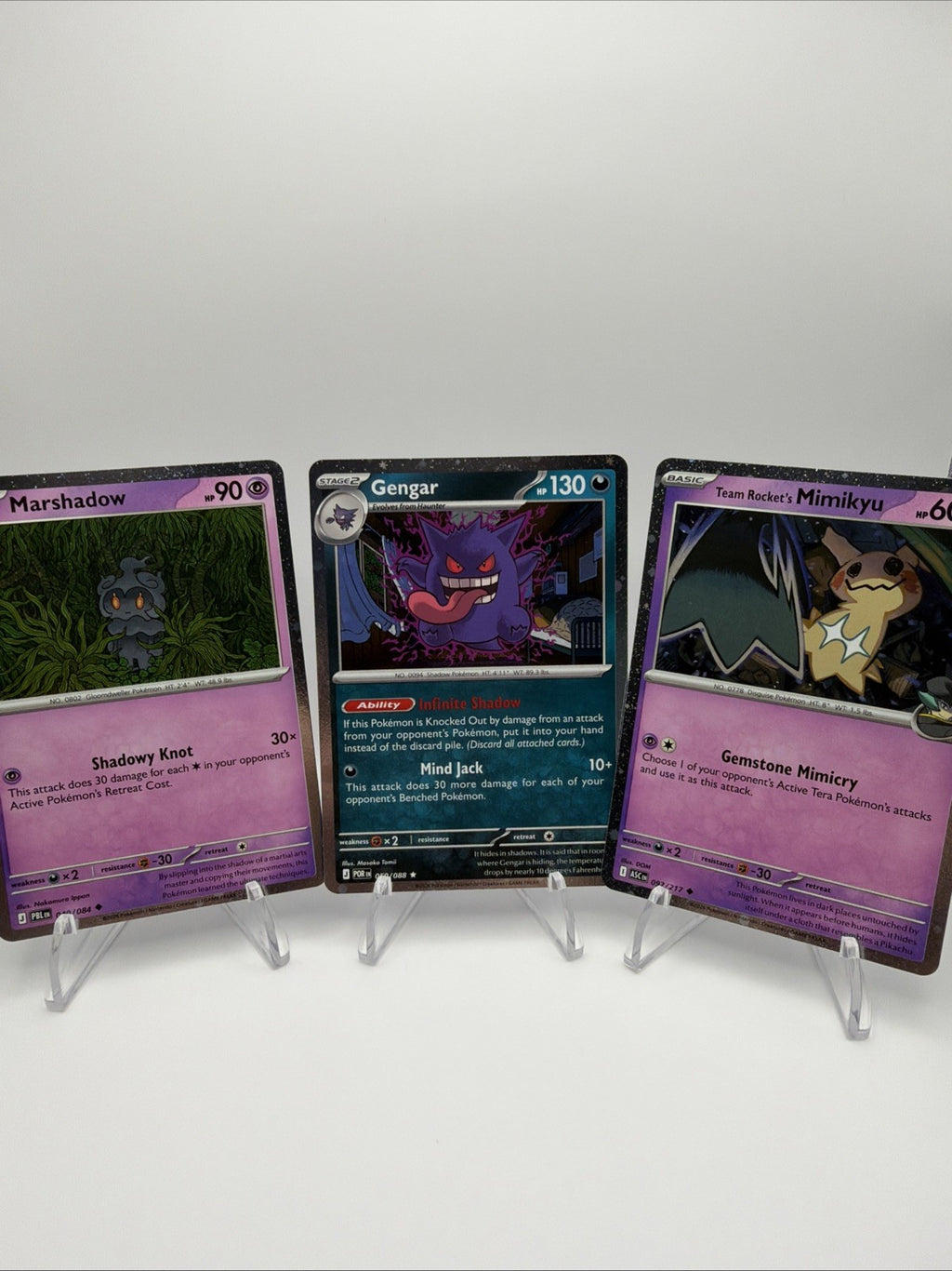 Gengar Mimikyu Marshadow Cosmos Holo Promo 3 Card Lot Pokémon TCG 2026