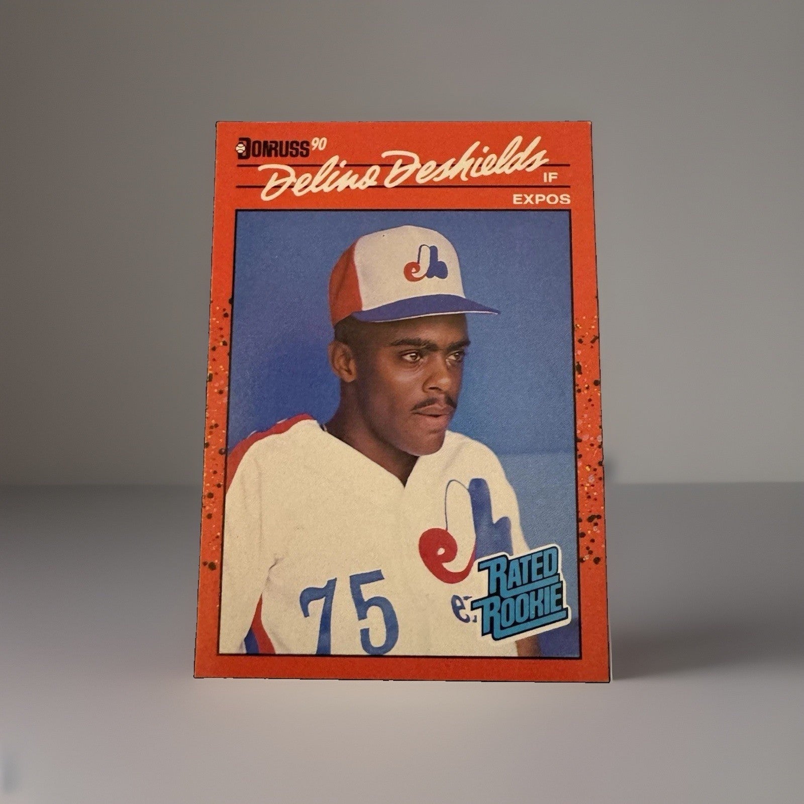 Donruss 1990 Delino DeShields Montreal Expos #42 Rated Rookie Baseball Card