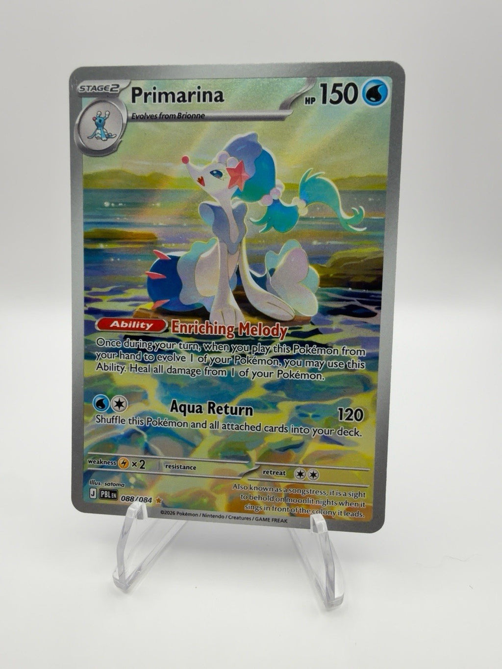 Primarina 088/084 Illustration Rare IR Pitch Black Pokémon TCG 2026 English
