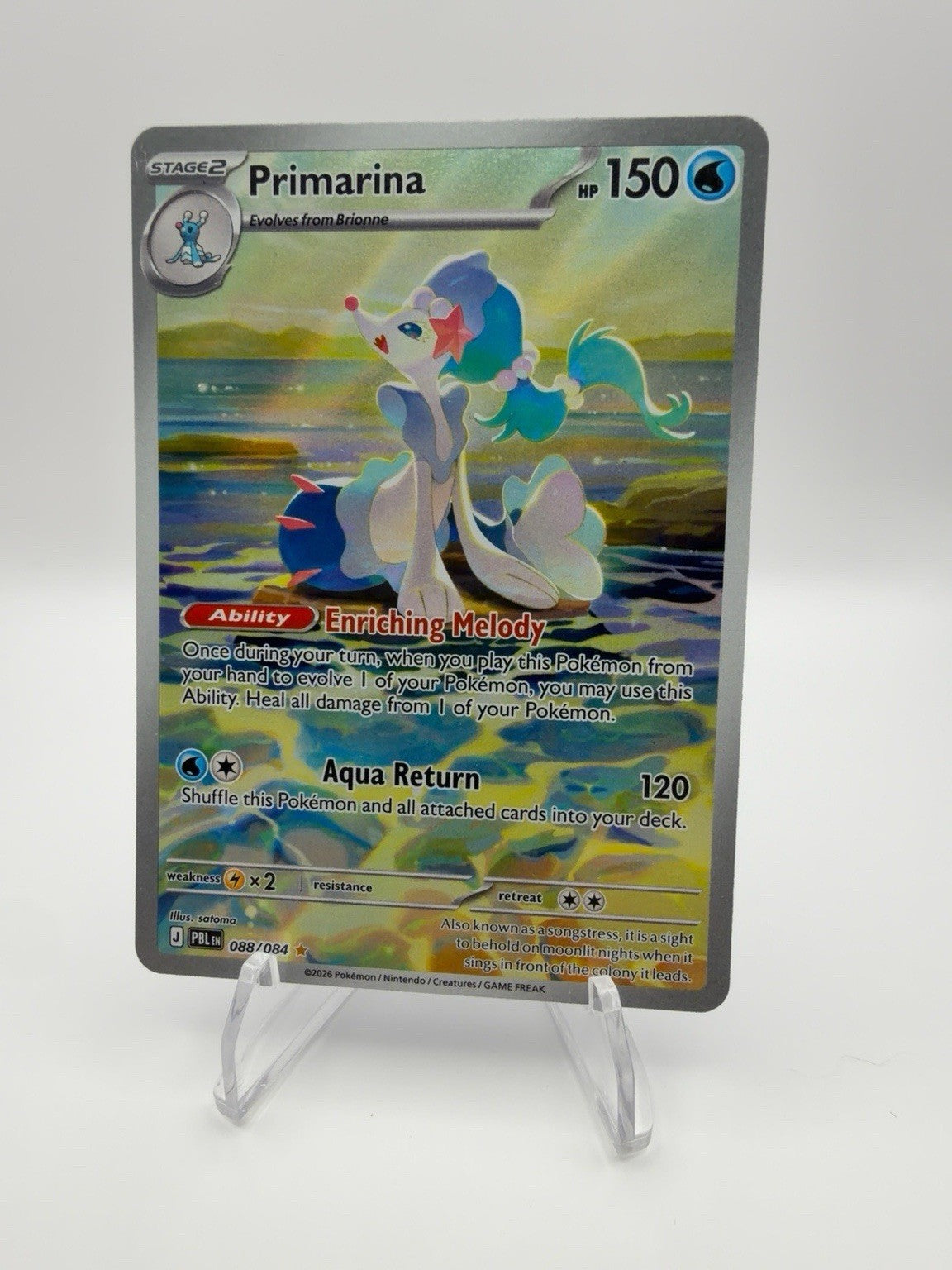 Primarina 088/084 Illustration Rare IR Pitch Black Pokémon TCG 2026 English
