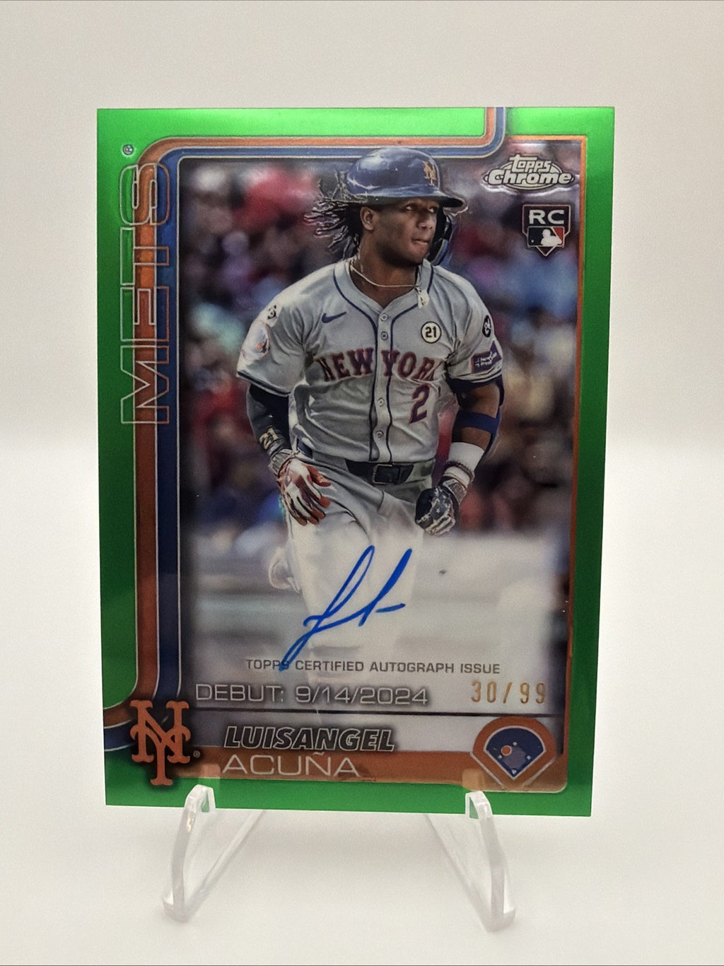 2025 Bowman - Chrome Rookie Autographs Luisangel Acuna #CRA-LA Green...