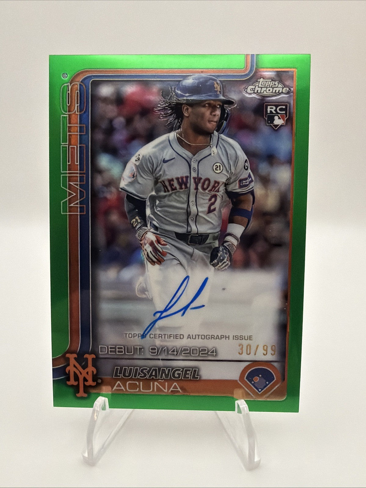 2025 Bowman - Chrome Rookie Autographs Luisangel Acuna #CRA-LA Green...