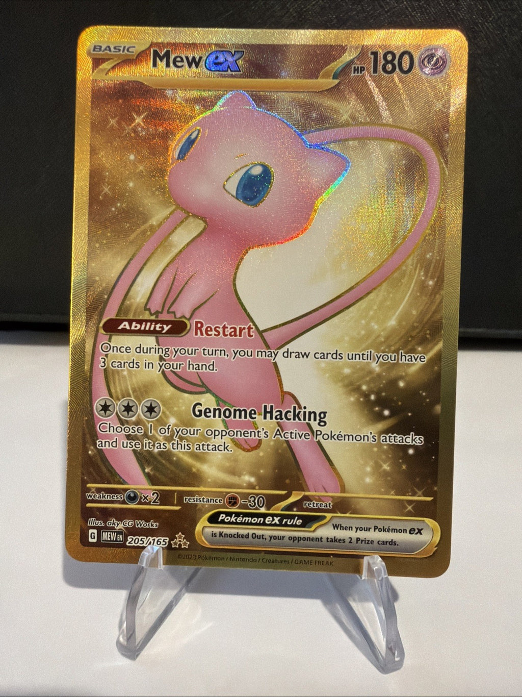 Pokémon TCG Mew EX 205/165 Scarlet & Violet 151 Hyper Rare Gold NM