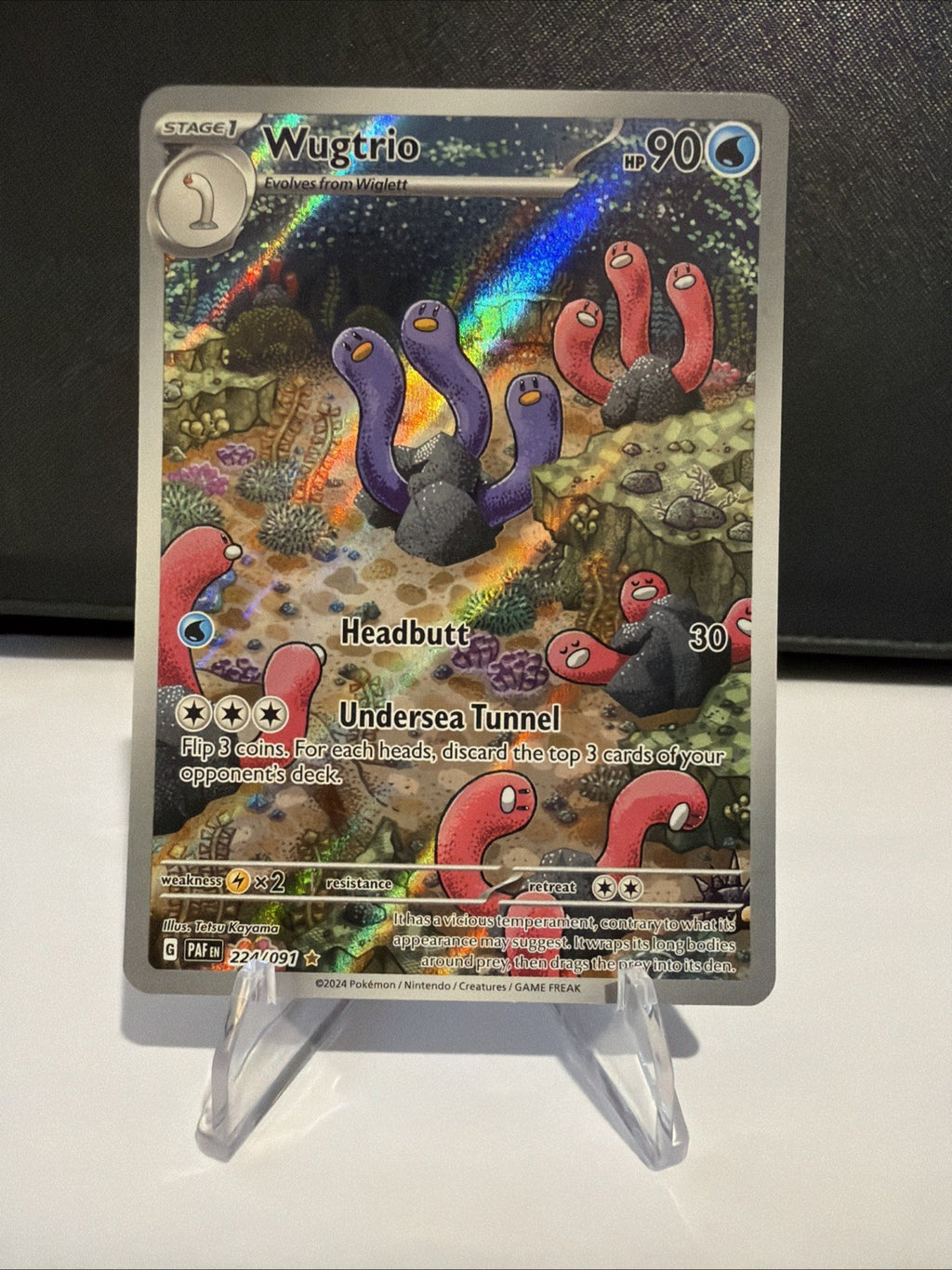 Wugtrio 224/091 SV: Paldean Fates Holo