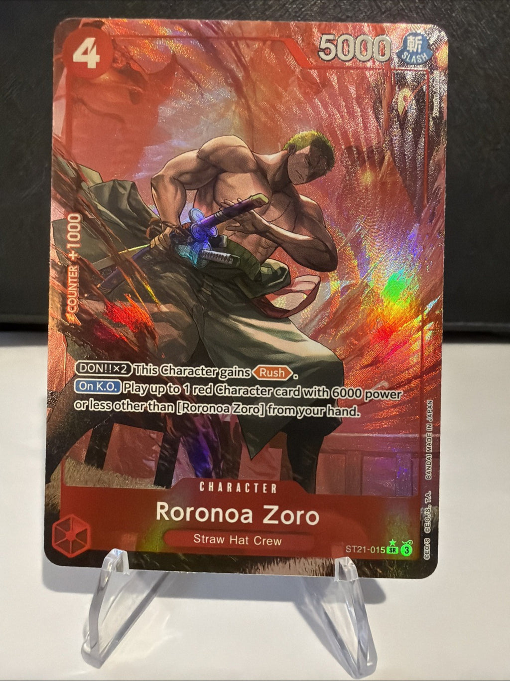 Roronoa Zoro (Parallel) ST21-015 Starter Deck EX: Gear 5 Foil