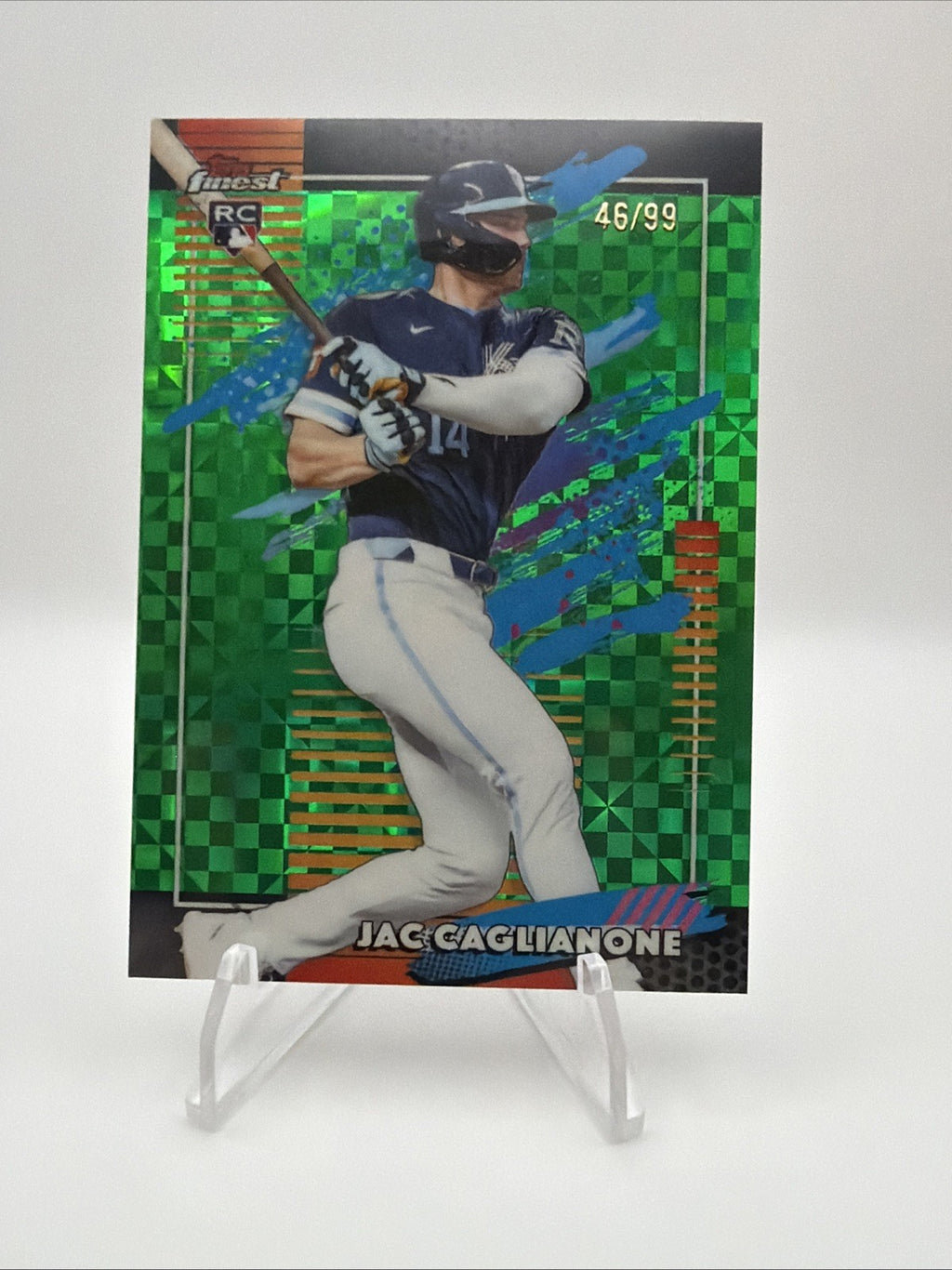 Topps 2025 Topps Finest Uncommon Jac Caglianone RC Green #101 75/99 KC Royals