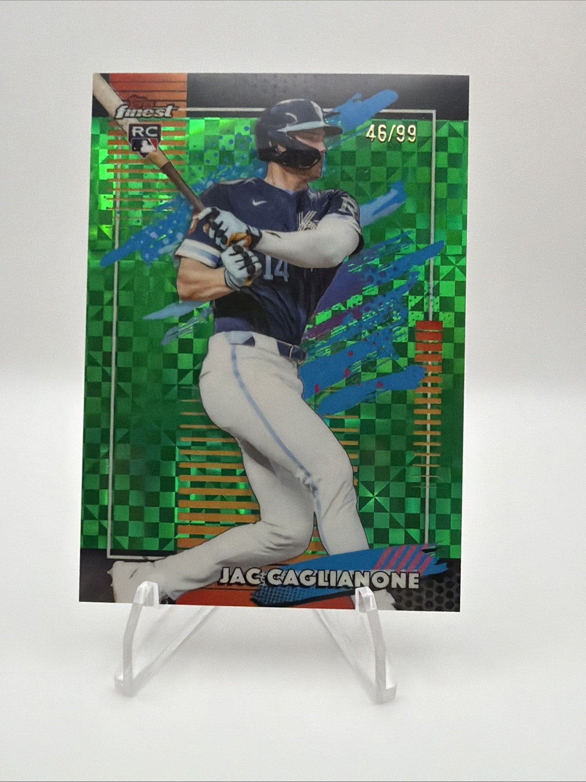 Topps 2025 Topps Finest Uncommon Jac Caglianone RC Green #101 75/99 KC Royals