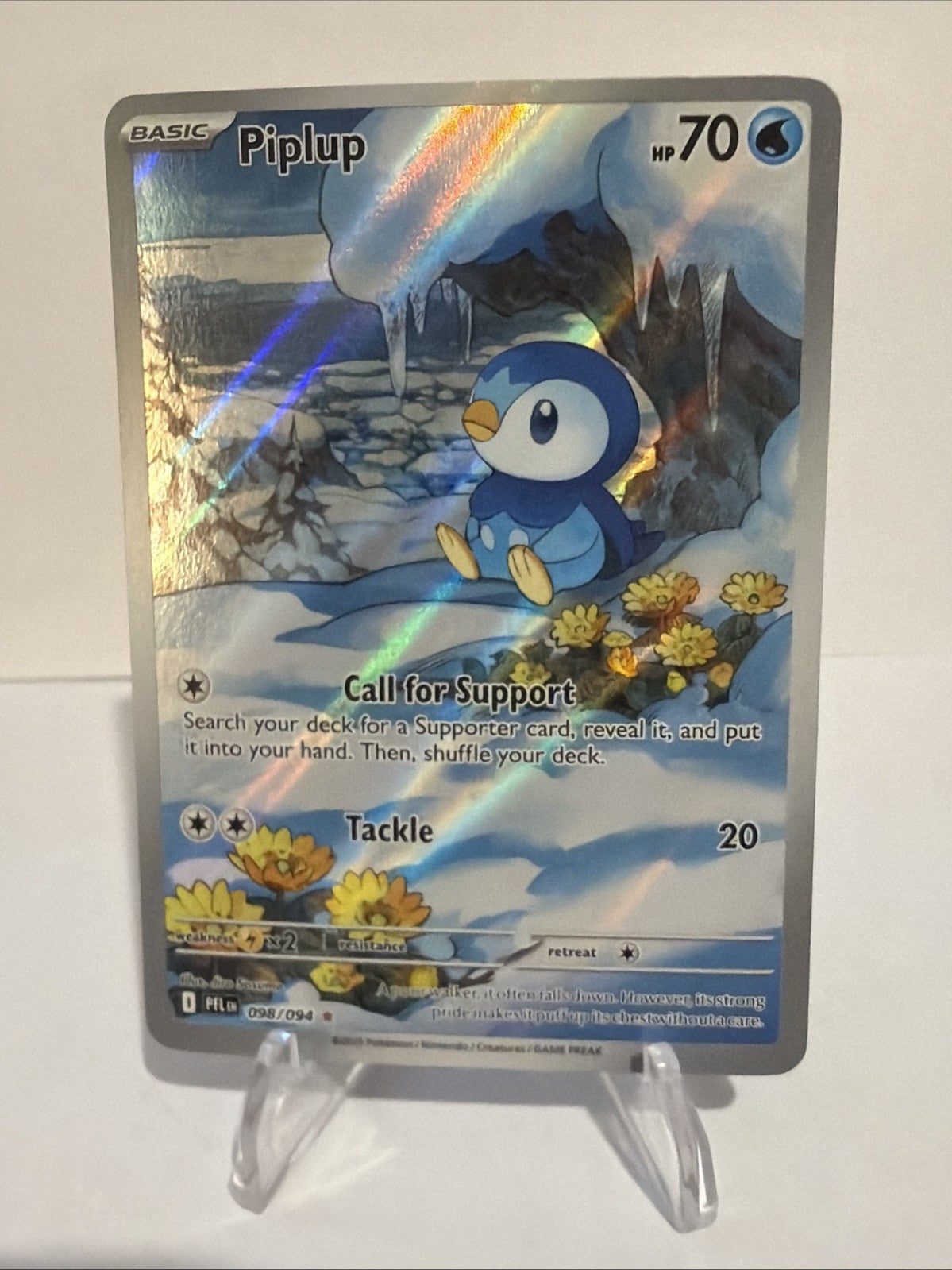 Pokemon Black Bolt Piplup Art Rare 098/094 AR Near Mint English
