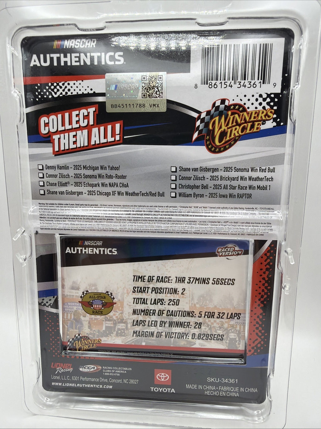 Christopher Bell Mobil 1 All-Star Win NASCAR Winner’s Circle 1:64 2026 Wave 1