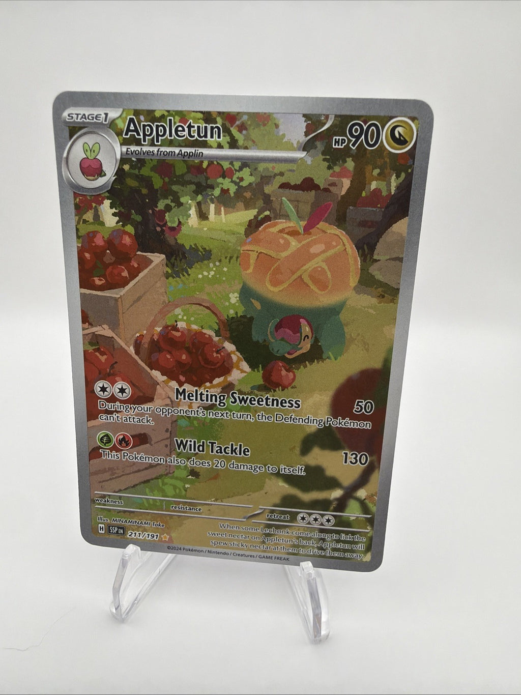 Appletun 211/191 Illustration Rare Surging Sparks Pokemon Holo Near Mint