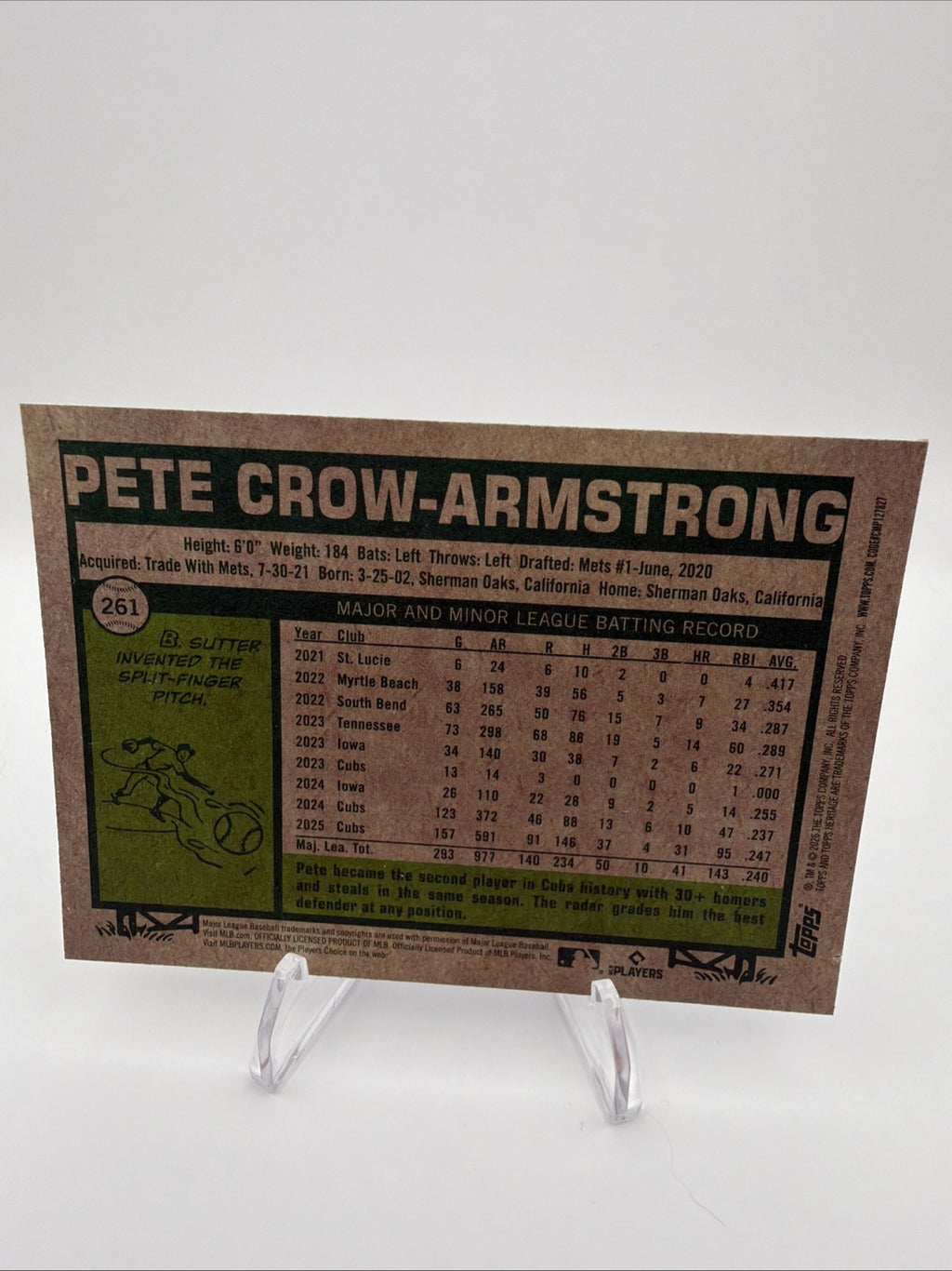 2026 Topps Heritage - Pete Crow-Armstrong #261 Chrome