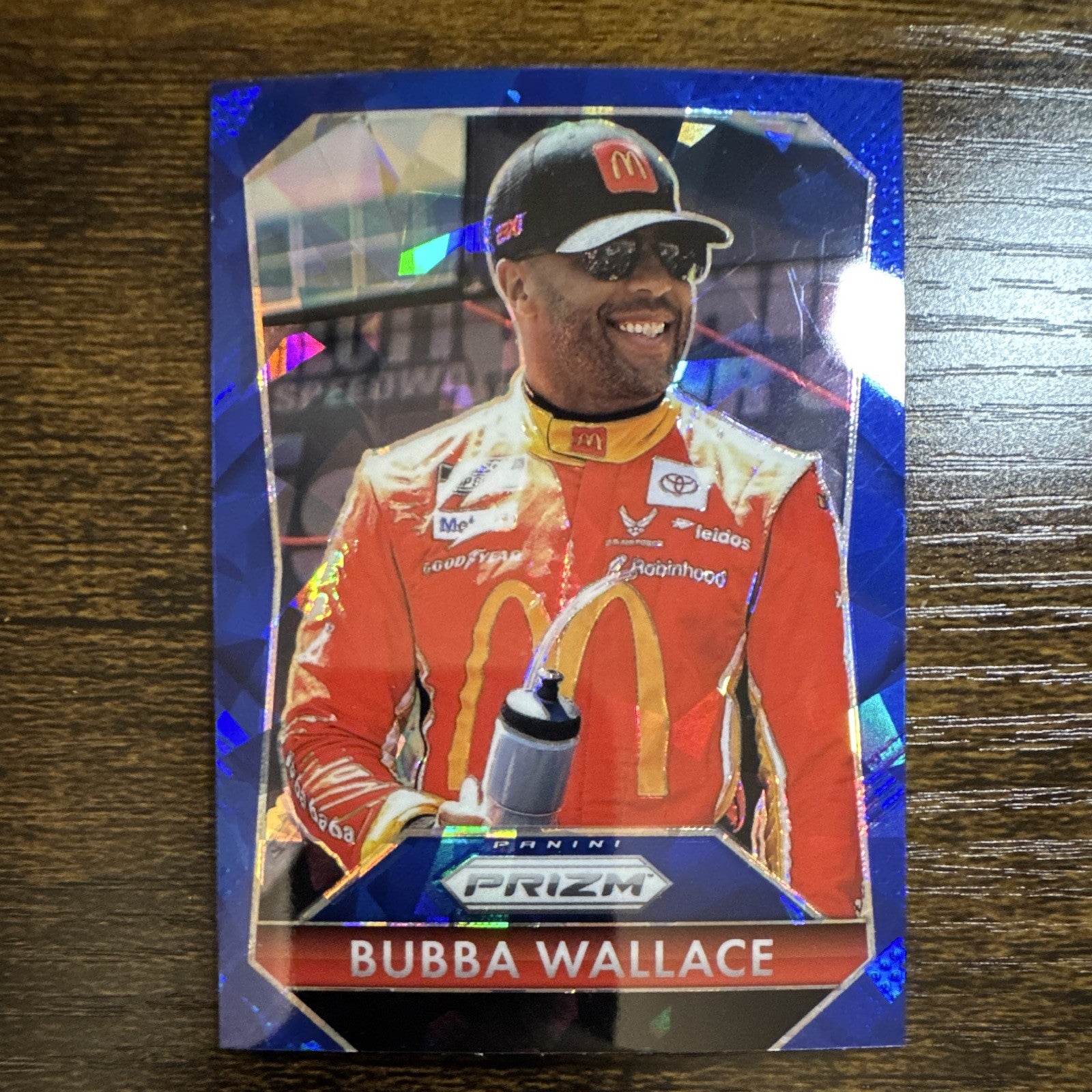 2025 Panini Prizm NASCAR Bubba Wallace Blue Prizm Parallel #173