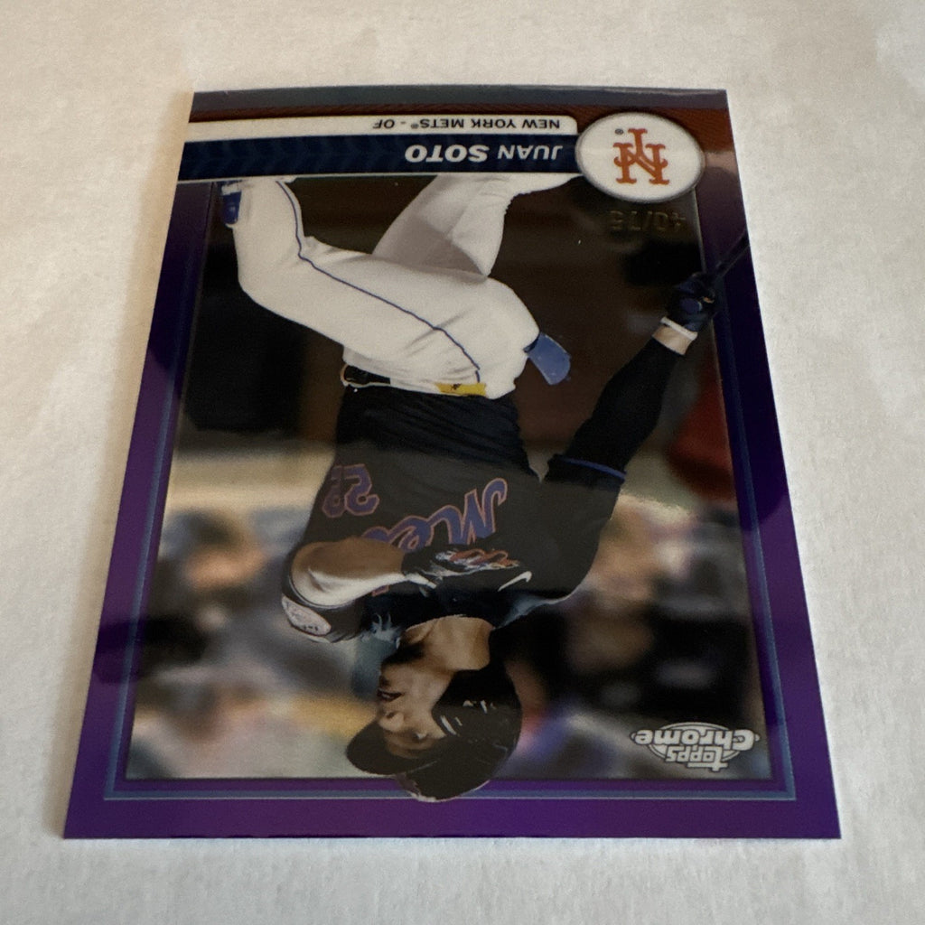 2026 Topps Chrome Juan Soto Purple Refractor #79 /75 New York Mets 40/75