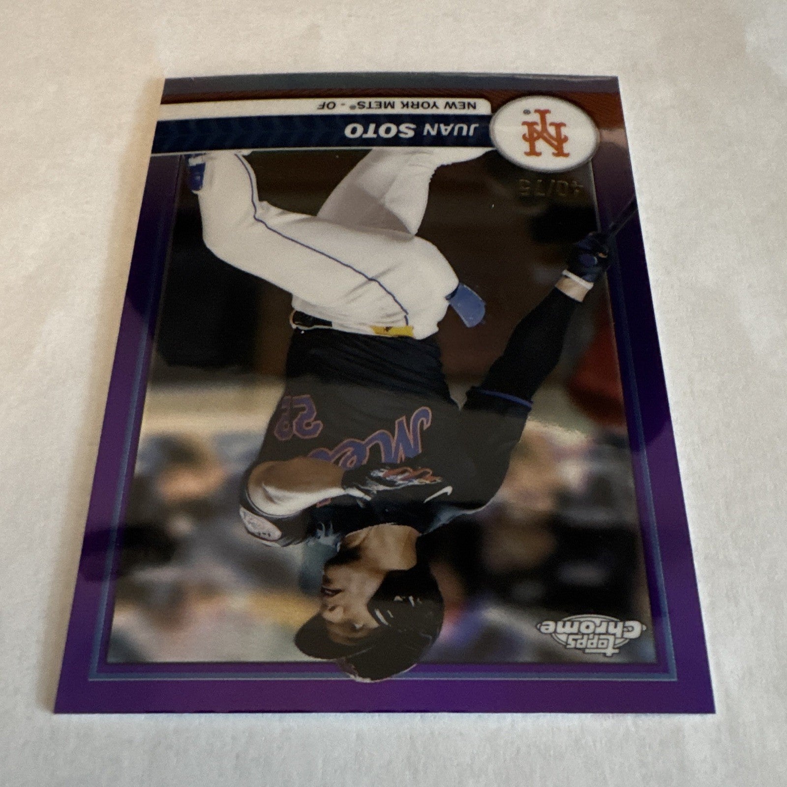 2026 Topps Chrome Juan Soto Purple Refractor #79 /75 New York Mets 40/75