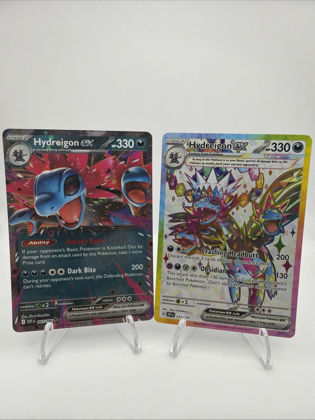 Pokemon Hydreigon ex 2 Card Lot 223/191 Ultra Rare 067/086 White Flare NM