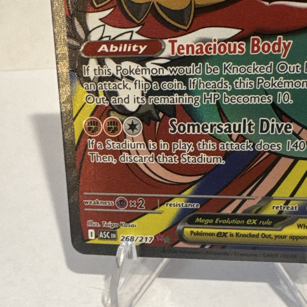Pokemon Mega Hawlucha ex 268/217 SIR Special Illustration Rare Ascension NM