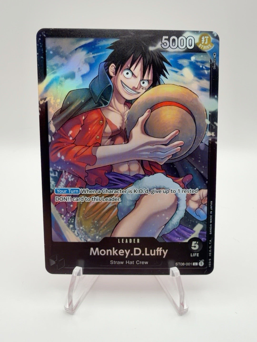 Monkey D Luffy ST08-001 Leader Foil Starter Deck 8 One Piece English NM