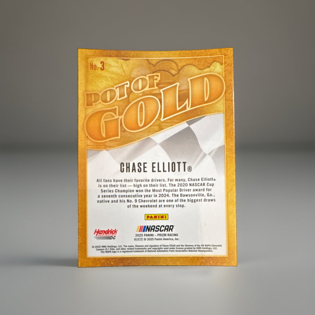 Panini 2025 Prizm Racing Chase Elliott Hendrick Motorsports Pot of Gold #3