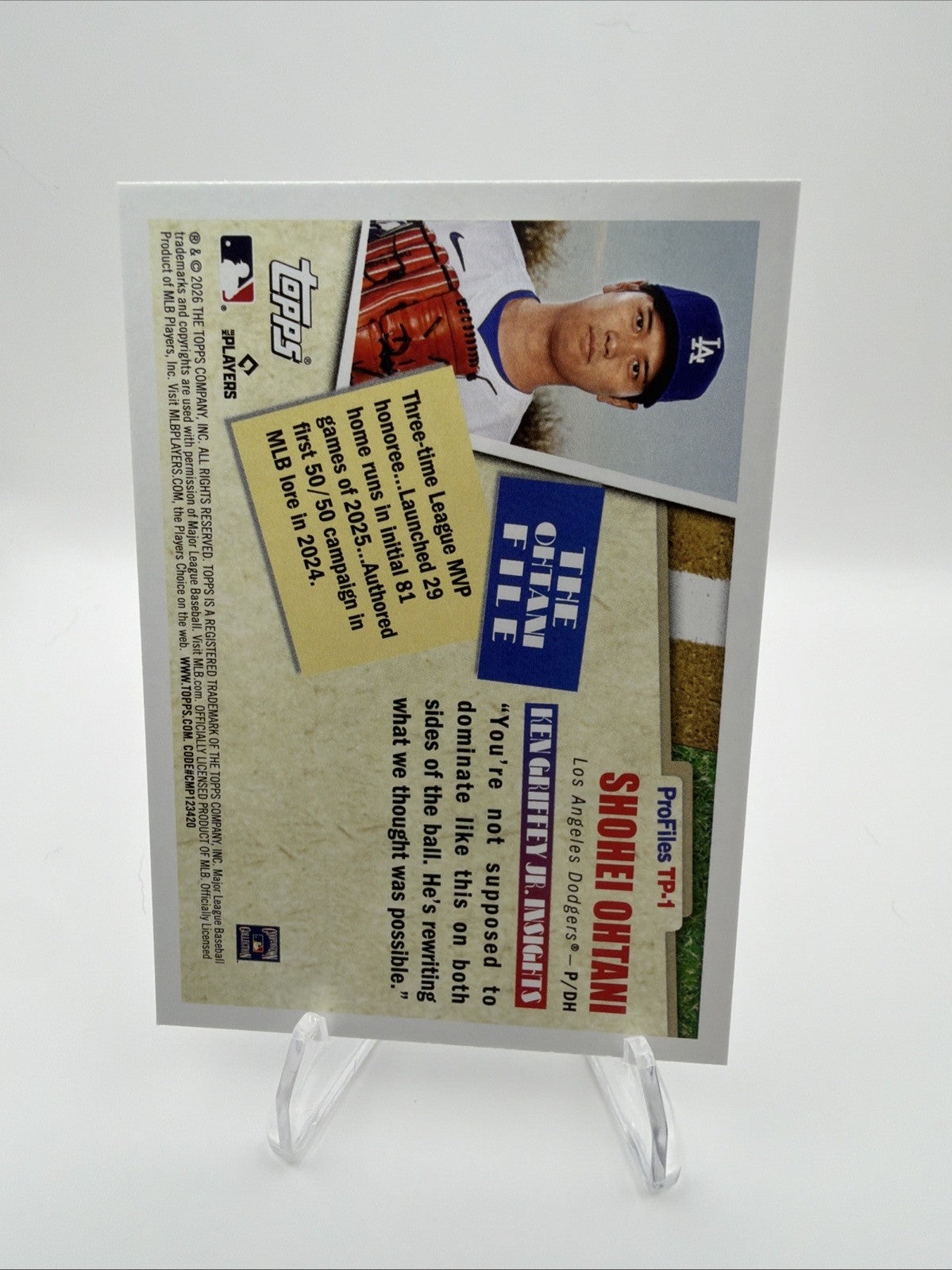 Shohei Ohtani 2026 Topps 3 Card Lot Profiles Chrome 75th Dodgers