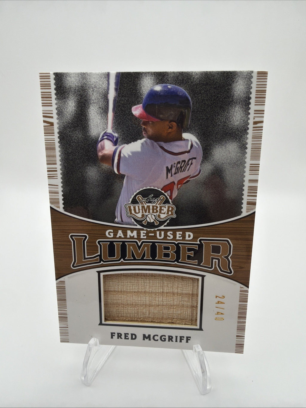 2024 Leaf Lumber - Game Used Lumber Relics Fred McGriff #GUL-32 Bronze /40 (MEM)