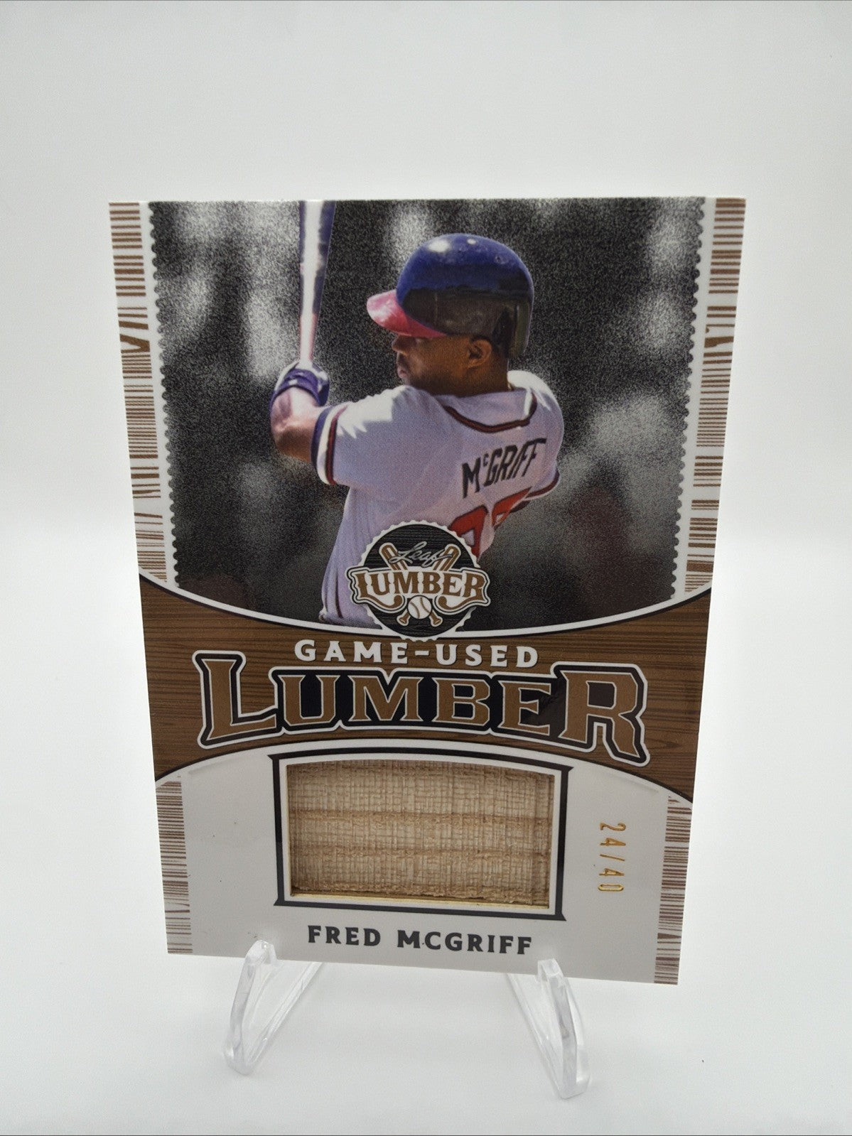 2024 Leaf Lumber - Game Used Lumber Relics Fred McGriff #GUL-32 Bronze /40 (MEM)