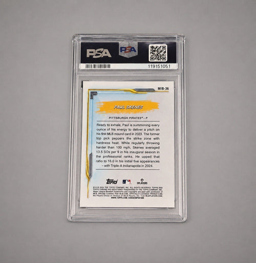 2024 Bowman Chrome My 1st Bowman Paul Skenes PSA 10 Gem Mint RC #36 Pirates