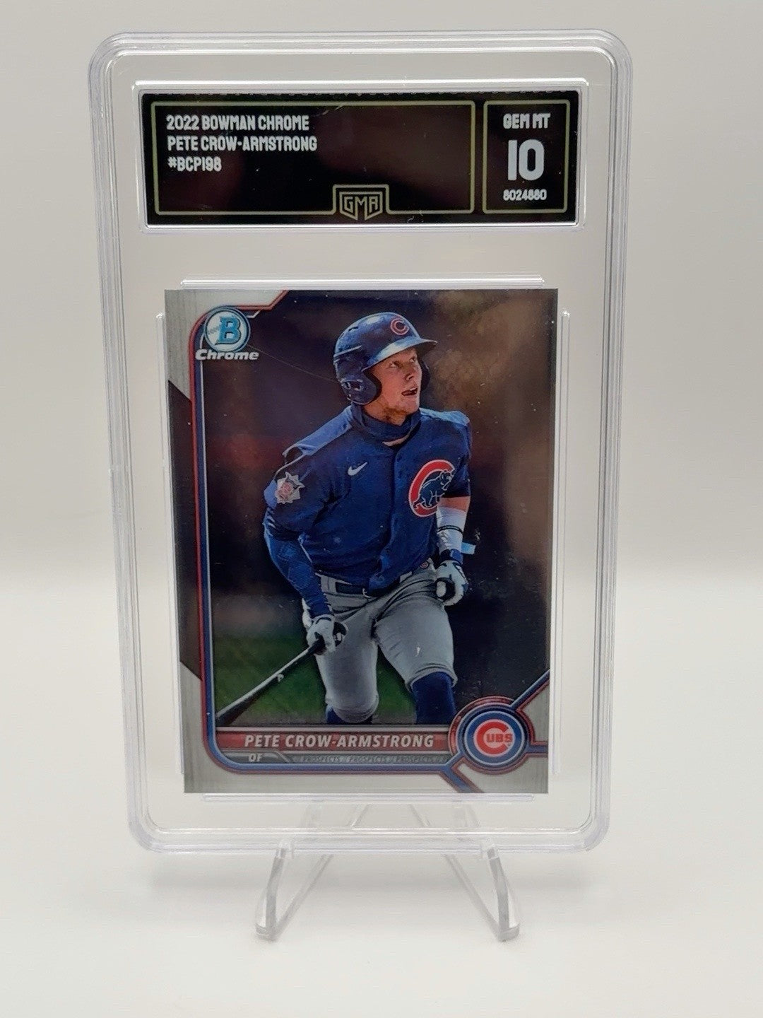 2022 Bowman Chrome Pete Crow-Armstrong #BCP-198 GMA 10 Gem Mint Cubs